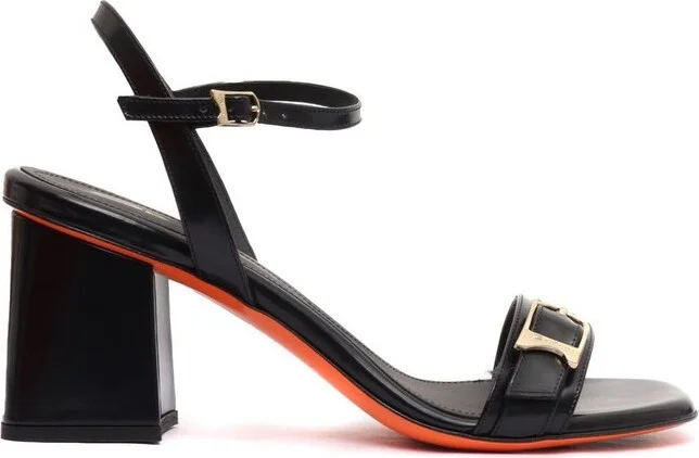 Santoni Buckle Detailed Mid-Heel Sandals