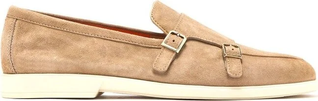 Santoni Buckle Detailed Slip-On Loafers