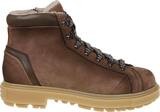 Santoni Chunky-Sole Lace-Up Ankle Boots
