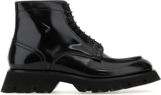 Santoni Chunky-Sole Lace-Up Ankle Boots