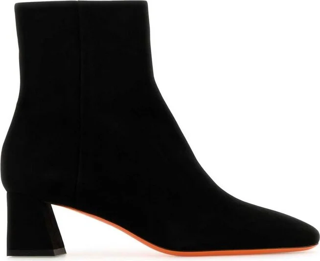 Santoni Classic Block Heel Ankle Boots