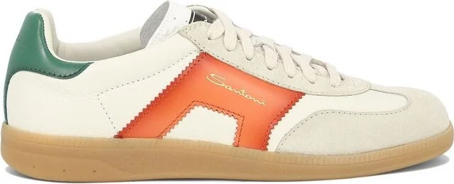 Santoni Colourblock Panelled Lace-Up Sneakers
