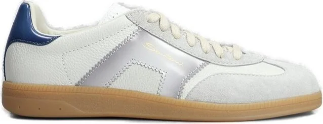 Santoni Colourblock Panelled Lace-Up Sneakers