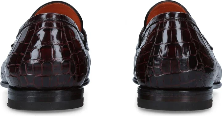 Santoni Crocodile Carlos Penny Loafers - Image 2