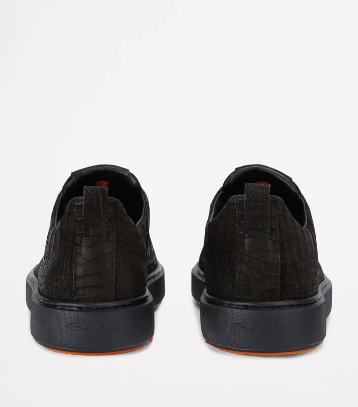 Santoni Crocodile Leather Clean Icon Sneakers - Image 2