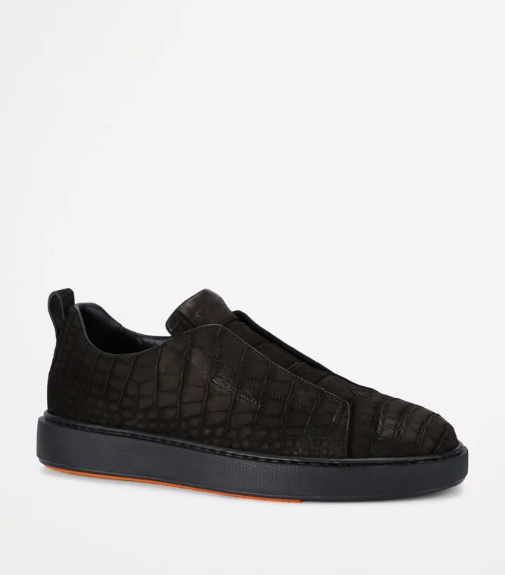 Santoni Crocodile Leather Clean Icon Sneakers - Image 3