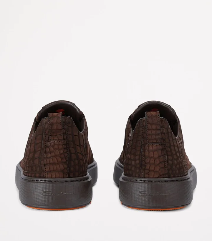 Santoni Crocodile Leather Clean Icon Sneakers - Image 2