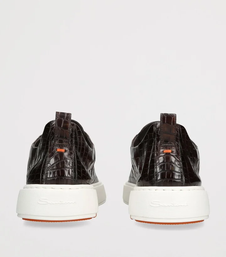 Santoni Crocodile Leather Clean Icon Sneakers - Image 2