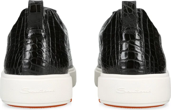 Santoni Crocodile Leather Clean Icon Sneakers - Image 2
