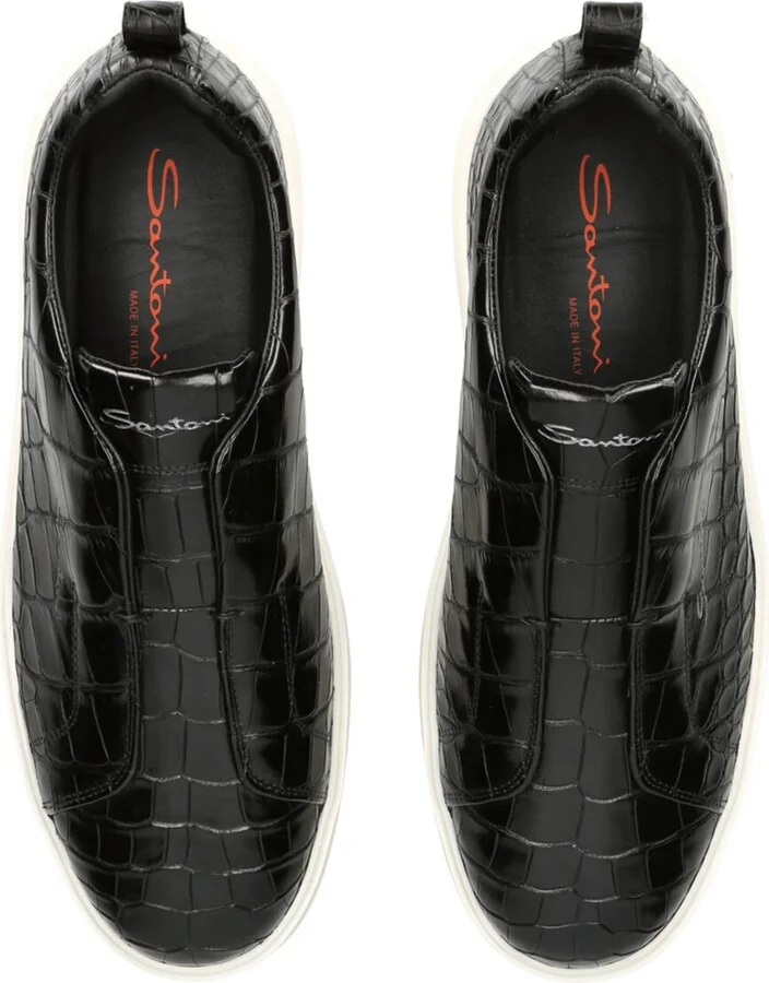 Santoni Crocodile Leather Clean Icon Sneakers - Image 4