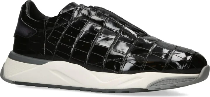 Santoni Crocodile Leather Innova Sneakers - Image 3