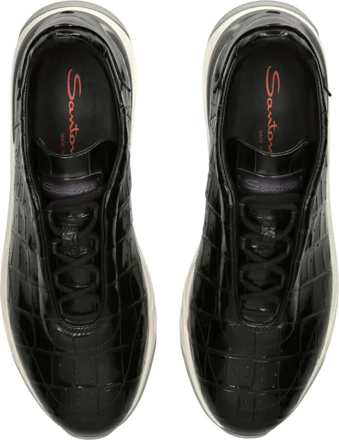 Santoni Crocodile Leather Innova Sneakers - Image 4