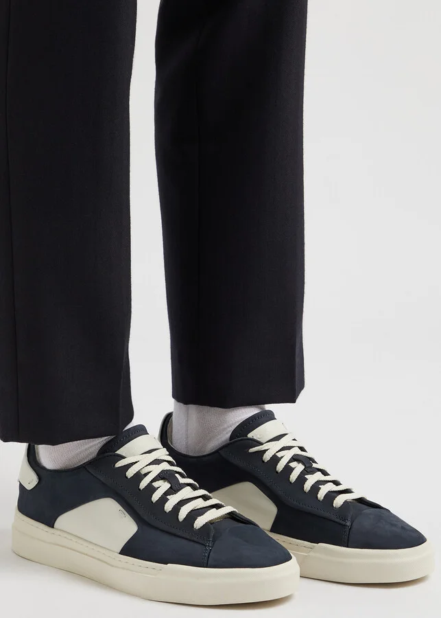Santoni Darts Panelled Nubuck Sneakers - Image 5