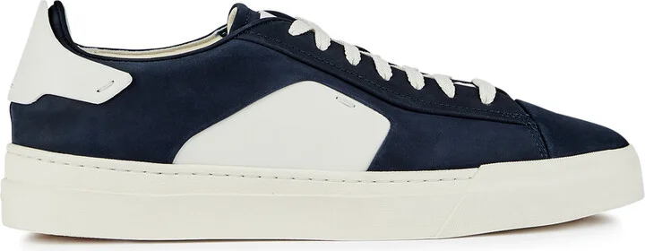 Santoni Darts Panelled Nubuck Sneakers