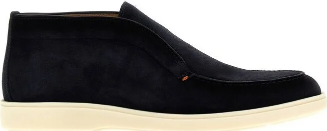 Santoni Desert Round-Toe Slip-On Boots
