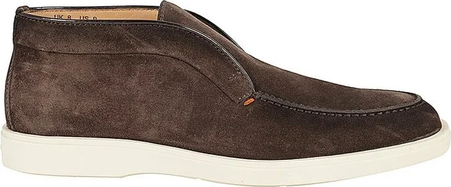 Santoni Desert Round Toe Slip-On Boots