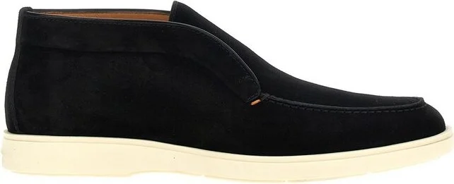 Santoni Desert Round Toe Slip-On Boots