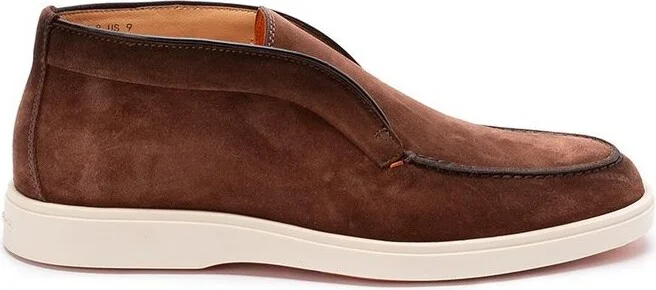 Santoni Desert Round-Toe Slip-On Boots