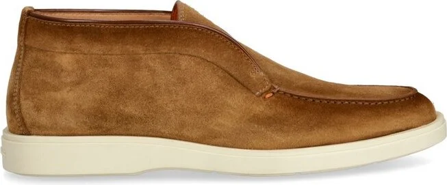 Santoni Desert Round-Toe Slip-On Boots