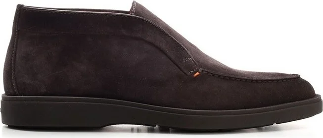 Santoni Desert Round-Toe Slip-On Boots