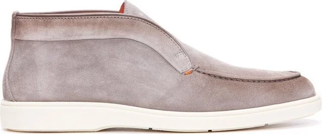 Santoni Desert Round Toe Slip-On Boots