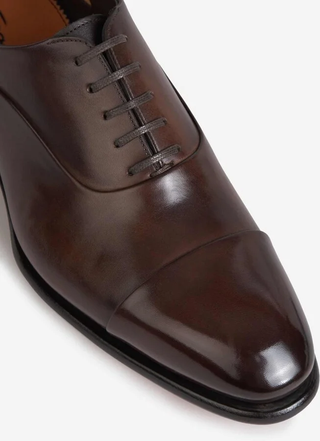 Santoni Distressed Leather Shoes - Image 4
