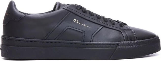 Santoni Double Buckle Lace-Up Sneakers