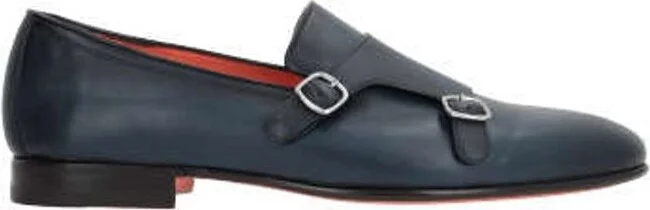 Santoni Double-Buckle Slip-On Flat Shoes
