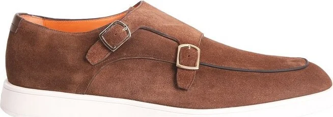 Santoni Double Buckle Slip-On Loafers