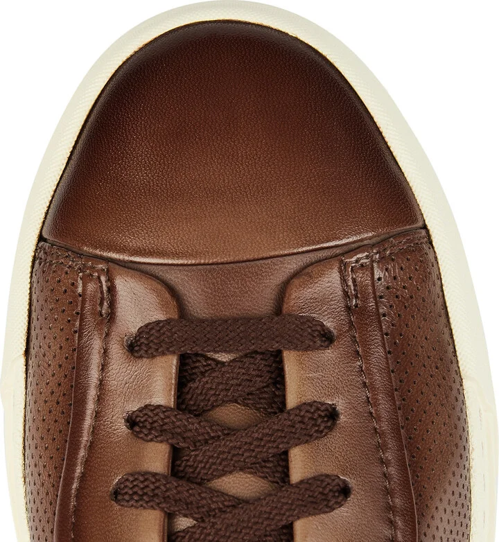 Santoni Ducting Perforated Leather Sneakers - Image 4