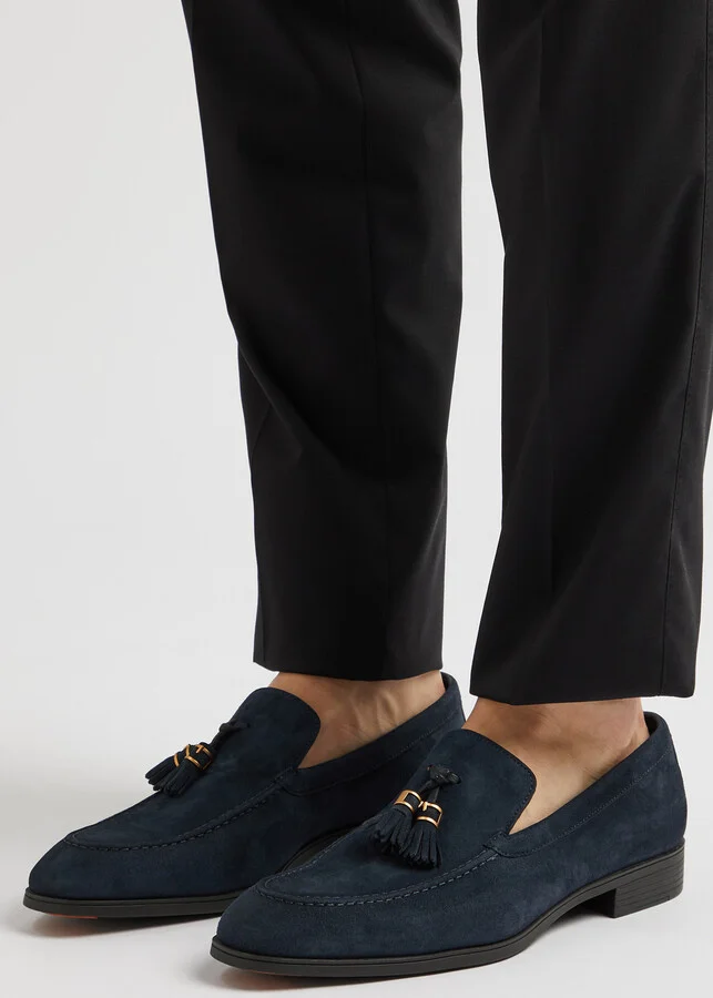 Santoni Gonzales Suede Loafers - Image 5