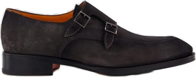 Santoni Heren Dyne Buckle Detailed Loafers