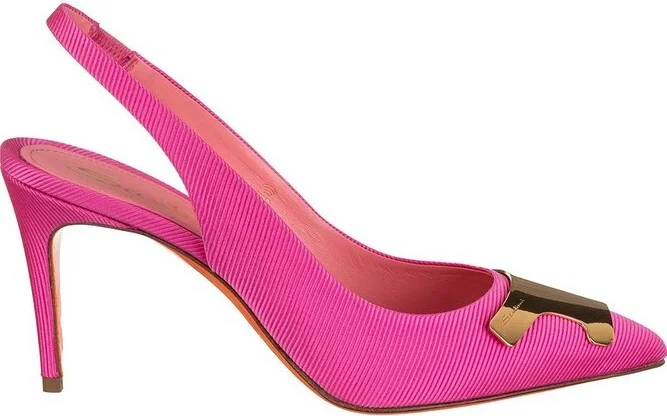 Santoni High Heel Slingback Pumps