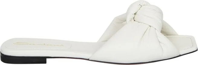 Santoni Knot Detailed Square-Toe Sandals