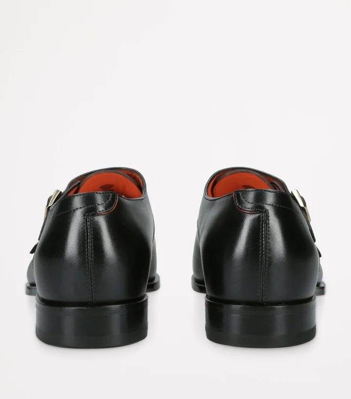 Santoni Leather Adrian Blake Monk Shoes - Image 2