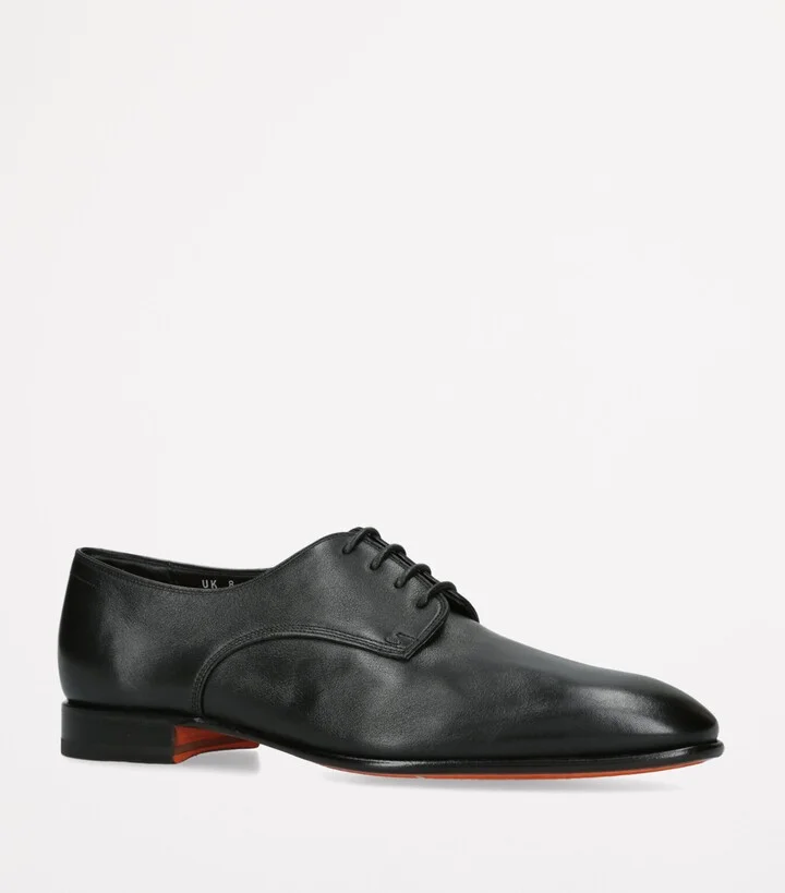 Santoni Leather Adrian Blake Oxford Shoes - Image 3
