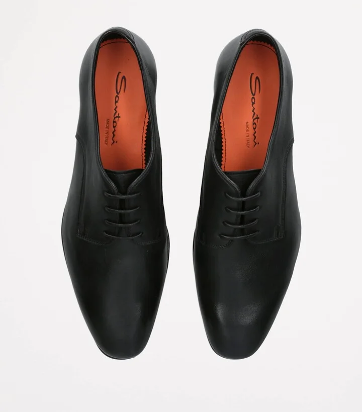 Santoni Leather Adrian Blake Oxford Shoes - Image 4