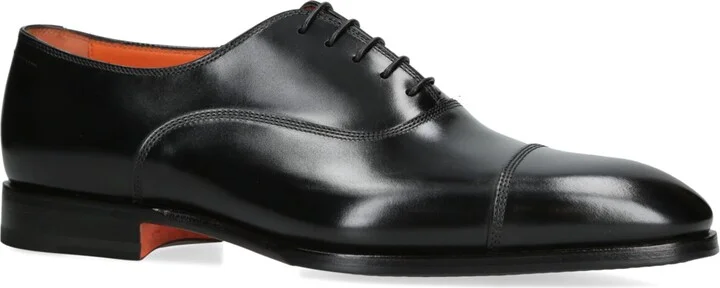 Santoni Leather Adrian Blake Oxford Shoes - Image 3
