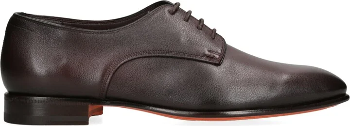 Santoni Leather Adrian Blake Oxford Shoes
