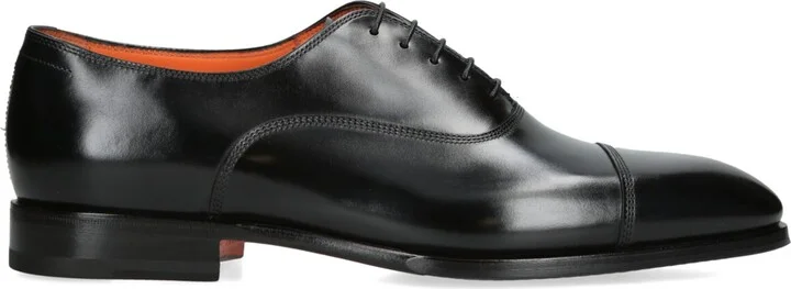 Santoni Leather Adrian Blake Oxford Shoes