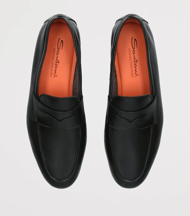 Santoni Leather Carlo Loafers - Image 4