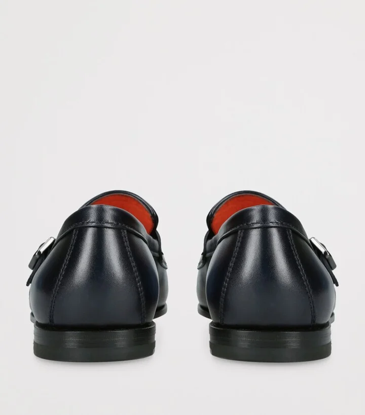 Santoni Leather Carlos Double-Strap Monk Shoes - Image 2