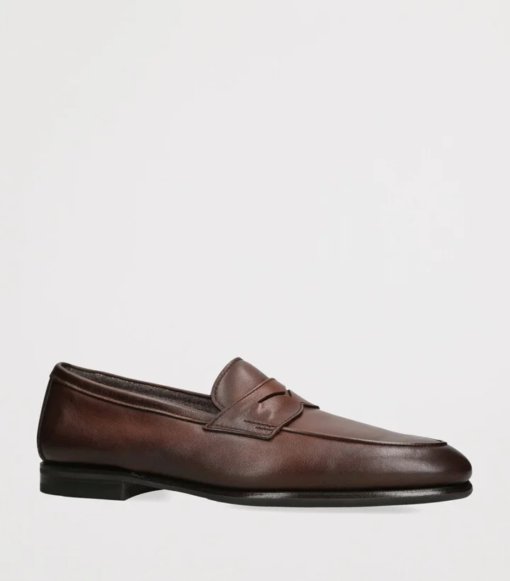 Santoni Leather Carlos Loafers - Image 3