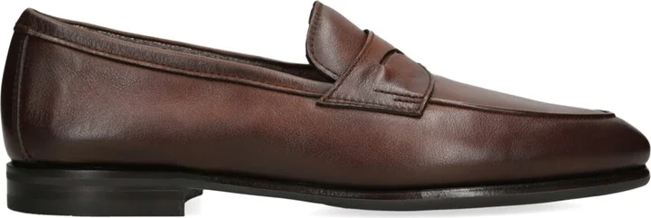 Santoni Leather Carlos Loafers
