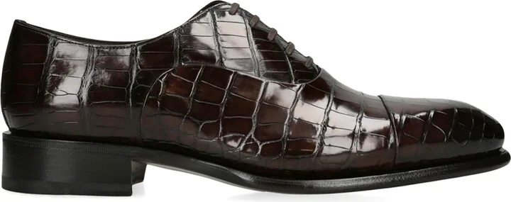 Santoni Leather Carter Oxford Shoe