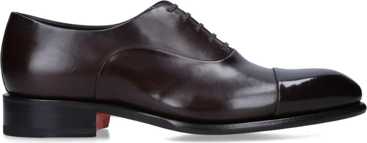 Santoni Leather Carter Oxford Shoes - Image 3