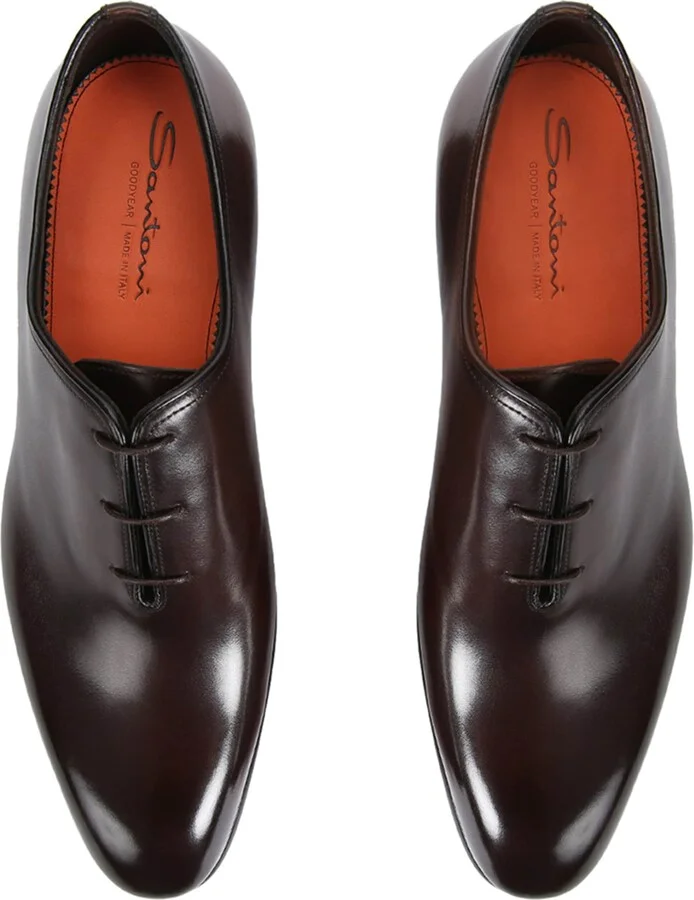 Santoni Leather Carter Oxford Shoes - Image 4