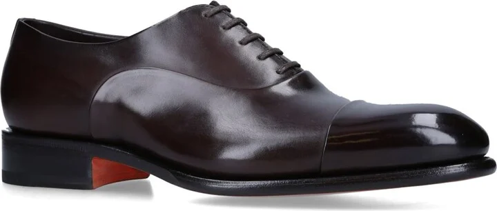 Santoni Leather Carter Oxford Shoes