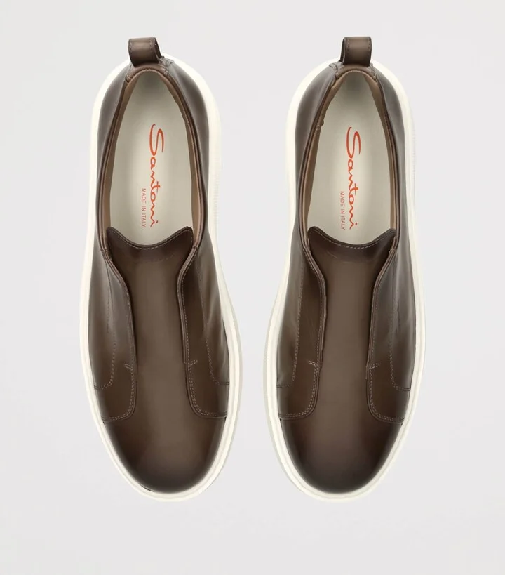 Santoni Leather Clean Icon Sneakers - Image 4