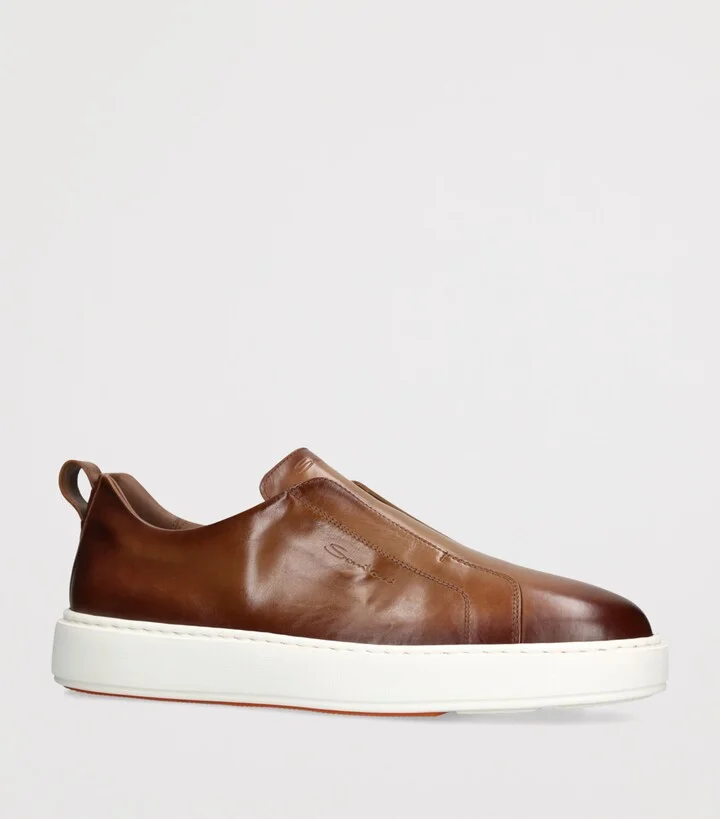 Santoni Leather Clean Icon Sneakers - Image 3
